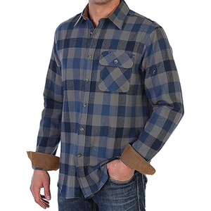 Chemise en flanelle légère pour homme, meilleure qualité, vente chaude, tendance, disponible en gros, chemise en flanelle pour homme avec logo personnalisé - Product Image 5
