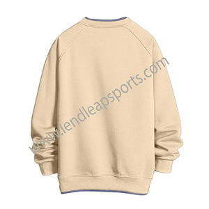 OEM Blanc Coton Crewneck Plain Sweatshirts Matériaux originaux Pull Hommes Sweat Wear Broderie O Neck Shirt - Product Image 4