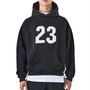 Sweat à capuche zippé pour homme en molleton de coton épais 400g, coupe oversize personnalisée, streetwear de luxe, anti-boulochage, respirant - Product Image 6