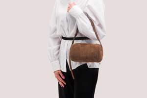 Single Shoulder <b>Crossbody</b> Baghigh-end Cylindrical <b>Women's</b> Leather <b>Large</b> Capacity vintage Style <b>Women's</b> <b>Bag</b> LCYB-0075 - Product Image 4