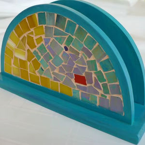 ที่ใส่ผ้าเช็ดปากสีน้ำเงิน อุปกรณ์ตกแต่งโต๊ะอาหารสุดหรู เหมาะสำหรับการรับประทานอาหารที่บ้าน การสังสรรค์ครอบครัว และการต้อนรับแขก จากประเทศอินเดีย - Product Image 1