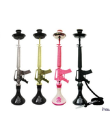 FALAH HH73 Chicha Designer Portable Moderne avec Miroir, Base en Verre Cristal, Tuyau en Alliage d'Aluminium, Porte-charbon, Durable et de Haute Qualité