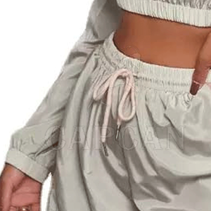 Ensemble de survêtement coupe-vent pour femmes professionnelles personnalisable tissu entraînement coupe-vent dentelle décoration motif solide pour l'hiver - Product Image 6