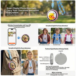 Badge électronique intelligent Bluetooth 6.0 avec contrôle via l'application Tuya, idéal pour les fans d'anime, affichage d'images <span class=keywords><strong>GIF</strong></span> vidéo - Product Image 6