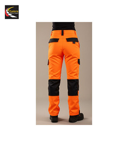 Pantalones de trabajo de seguridad reflectantes para trabajadores de construcción de alta visibilidad de algodón para mujeres - Product Image 3