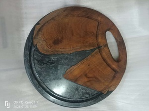 Hot Sale Custom Vintage Craft Solid Resin Teak Branch Cheese <b>Slice</b> Boards Recycled Reclaimed <b>Wood</b> Chopping Blocks for Kitchen - Product Image 5