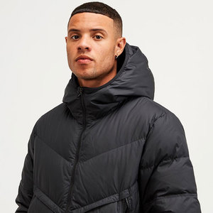 Veste d'hiver matelassée à capuche à col montant imperméable décontractée pour hommes, design personnalisé en gros, streetwear, 2024 - Product Image 6