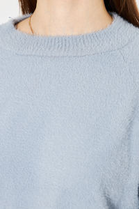 Pull en tricot surdimensionné à col rond pour femmes - Product Image 4