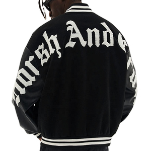 OEM Custom Service Wool Baseball <b>Varsity</b> <b>Jacket</b> High Quality Fully Customizable Embroidery Breathable Windproof Winter Plus Size - Product Image 6