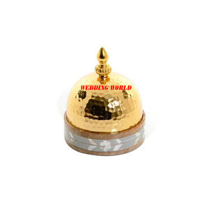 Tarro de Metal chapado en oro para dulces, forma redonda, hecho a mano, servidor de nueces de mesa, tarro de fruta seca de Metal clásico elegante al por mayor - Product Image 2