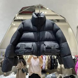 Winter New Women's Down Jacket Stand Collar Petite Fashionable Cropped Puffer Jacket White <b>Duck</b> Down Women's Trendy - Product Image 4