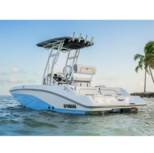 Bateau de pêche puissant d'occasion 2025 avec console centrale pour sports, loisirs et aventures en haute mer, embarcation de 19 pieds avec propulsion à jet et remorque - Product Image 1