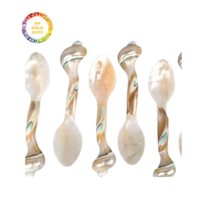 Cuillère à caviar en nacre de haute qualité de luxe cuillère à coquille perle café cuillère à dessert cuillère à café - Product Image 2