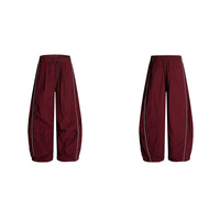 Pantalon décontracté à carreaux pour femme 100% polyester respirant, fermeture éclair, ceinture, taille haute, devant plat, automne