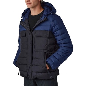 Chaqueta acolchada de invierno de manga larga hinchada con capucha OEM de alta demanda para hombre - Product Image 3
