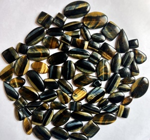 Lote de cabujón de ojo de tigre múltiple Natural de grado AAA, piedra preciosa, tamaño del cliente, cabujón de ojo de tigre azul para hacer joyas, cabujón, - Product Image 3