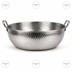 DIVRIS - Tazón de Pedicura Moderno de Acero Inoxidable Plateado de Primera Calidad, Tazón para Spa de Pies Hecho a Mano, Drenaje sin Tuberías, Salón de Belleza, Bienestar - Product Image 1
