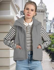 Hot Selling Sleeveless <b>Men's</b> <b>Jackets</b> Stand Collar Lightweight Zip up Puffer Vest Polyester Quilted Unisex Puffer Vests - Product Image 2