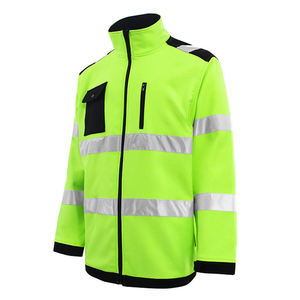 Veste d'hiver chaude imperméable personnalisée avec logo OEM, polaire, haute visibilité, réfléchissante, uniforme de sécurité, veste de travail pour hommes - Product Image 4