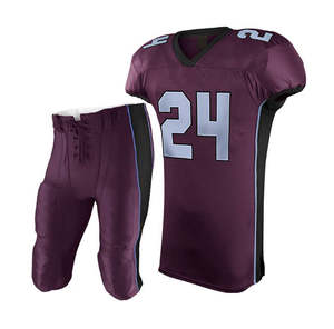 Ensembles d'uniformes de football américain personnalisés respirants, sublimation, 100% polyester, pour hommes adultes, antibactériens, séchage rapide - Product Image 1