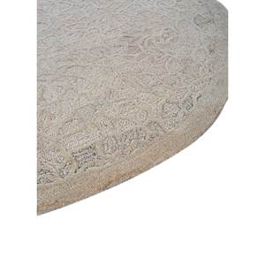 Tapis en laine tufté à la main classique Tra-1393, couleur ivoire, 4m, tissage plat avec motif Aubusson, pour couloir et pièce rectangulaire classique - Product Image 4