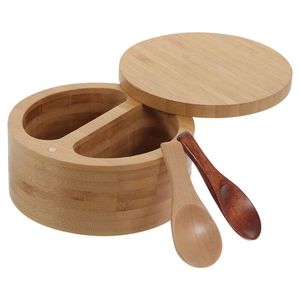 Hecho de madera Color marrón Hecho a mano Clásico Azúcar y sal Recipiente 2 compartimentos Forma y tamaño personalizados Madera Respetuoso con el medio ambiente Azucarero - Product Image 1