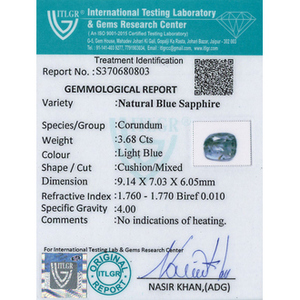 Zafiro Azul de 3.68 Quilates, Gema Natural Facetada, Color Azul Real Calibrado, Tamaño 10mm, Pulido con Calor, Certificado IGI - Product Image 4