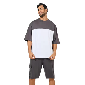 Conjunto de camiseta y pantalones cortos de verano informal a la moda para hombre, conjunto deportivo MMM de manga corta de alta calidad, conjunto de dos piezas estampado de talla grande - Product Image 2