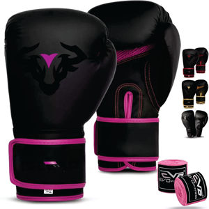 Gants de boxe en cuir à lacets professionnels noirs de haute qualité de 12oz pour adultes avec logo personnalisé en gros - Product Image 5