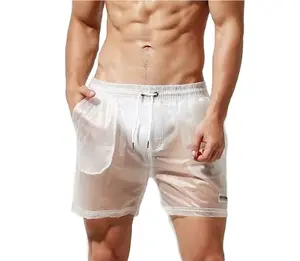 New Trend Sexy Men Clear Beach Pants Casual Pants Fashion Travel Shot Rain Pants