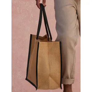 Bolsa de Yute Natural Sostenible con Acabado de Almidón, para Compras, Promociones y Merchandising - Product Image 3