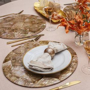 Customized Natural <b>Mother</b> of Pearl Wedding Luxury Table Napkin <b>Ring</b> Capiz Shell Inlay Napkin <b>Rings</b> Made in Vietnam - Product Image 4