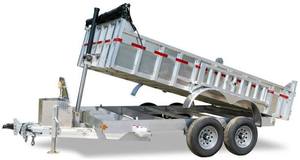Remolque de volteo Gorilla 7x16 | Remolque volquete telescópico de cuello de cisne tipo I de 7x16 pies con lados de 3 pies, ejes dobles de 7000 lb y 14000 lb de peso total en marcha (GVWR) en venta - Product Image 2