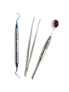 Kit de examen dental básico con potencia manual, juego de herramientas de diagnóstico de 3 uds, pinzas de sonda de espejo bucal, instrumentos quirúrgicos dentales - Product Image 5