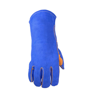 Venta al por mayor Guantes DE TRABAJO Guantes de seguridad de cuero Guantes de soldadura de cuero dividido de vaca para industrial de alta calidad - Product Image 2