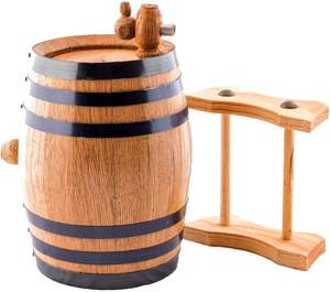 Barril de uísque para envelhecimento, barril de uísque para vinho doméstico, barril barato de 1,5L para vinho, bebidas espirituosas, cerveja e licor, amarelo claro