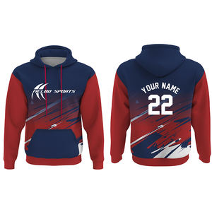 Venta al por mayor Sublimado Béisbol Sudaderas Deportes Béisbol Impresión digital Equipo Sudadera con capucha Sudaderas con capucha para hombres Mujeres - Product Image 4