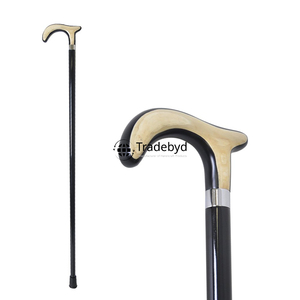 Manche de canne en corne naturelle pour cannes en bois Style vintage Collector Design Tradebyd - Product Image 2