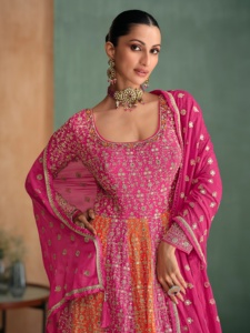 Costume de mariée Anarkali avec broderie lourde Derniers modèles Adultes Robe longue Dupatta Party Wear Costumes pakistanais-Prix de vente en gros - Product Image 5