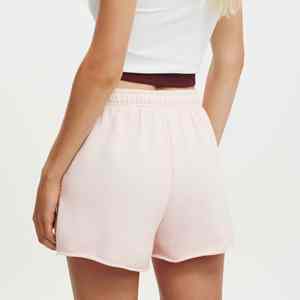 Short de surf pour femme 100% coton avec logo personnalisé, vêtements de détente de haute qualité, respirant, séchage rapide, taille élastique, bouffante sportive imprimée - Product Image 5