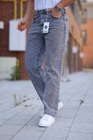 Jeans de Hombre Slim Fit Rectos Vintage con Parches Desgastados, Casuales, Elásticos, Ecológicos, de Cintura Media, de Mezclilla Gruesa Teñida, Color Claro