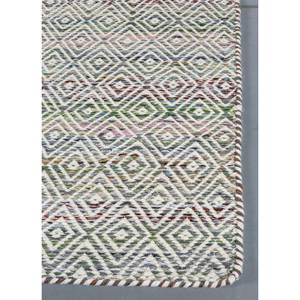 พรมลายเรขาคณิต Abrash ADWV-13047 ทำจากขนสัตว์และใยวิสโคส สีเขียว สำหรับใช้ในบ้าน - Product Image 3