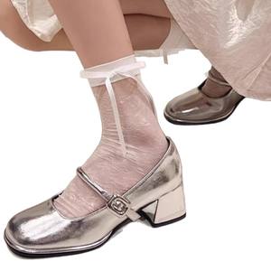 Nouvelles chaussures Mary Jane de style français printemps-été, ballerines rétro britanniques à semelle épaisse en cuir, chaussures à talons hauts élégantes et cool - Product Image 1