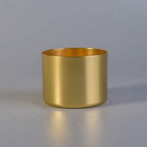 Premium polished metal <b>candle</b> jars designed for long lasting <b>candles</b> providing soft radiant light and <b>calm</b> peaceful atmosphere - Product Image 4