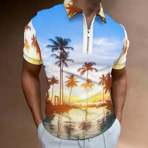 เสื้อโปโลแขนสั้นพิมพ์ลายสำหรับผู้ชายสำหรับฤดูร้อน - Product Image 6