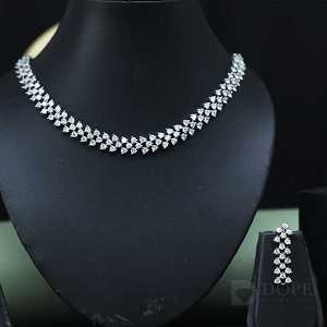 ชุดสร้อยคอเพชรสร้างในห้องปฏิบัติการสุดหรู ทันสมัย สำหรับทั้งชายและหญิง  ตัวเรือนทองคำแท้ 14KT ชุบทอง เหมาะสำหรับงานปาร์ตี้และเป็นของขวัญวันครบรอบ - Product Image 1