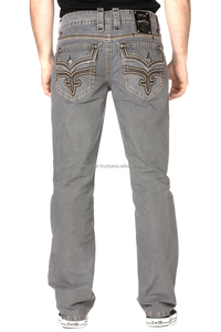 High Quality Customized Embroidery Design on Pocket <b>Mens</b> Denim <b>Jeans</b> - Product Image 5