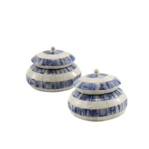 Boîte à bijoux incrustée d'os écologique de luxe motif rectangulaire pour le stockage de cadeaux et de formes rondes Design élégant - Product Image 5