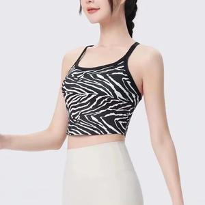 บราออกกำลังกายโยคะสำหรับผู้หญิงเสื้อกล้ามสายเดี่ยวด้านหลังระบายอากาศได้ดีสำหรับเล่นกีฬาและออกกำลังกายสไตล์เรียบง่ายสำหรับฤดูร้อน - Product Image 4