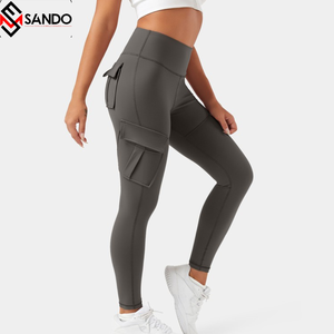 Leggings Capri écologiques personnalisables en gros Pantalon de yoga léger et respirant Technique de teinture sur vêtement - Product Image 5
